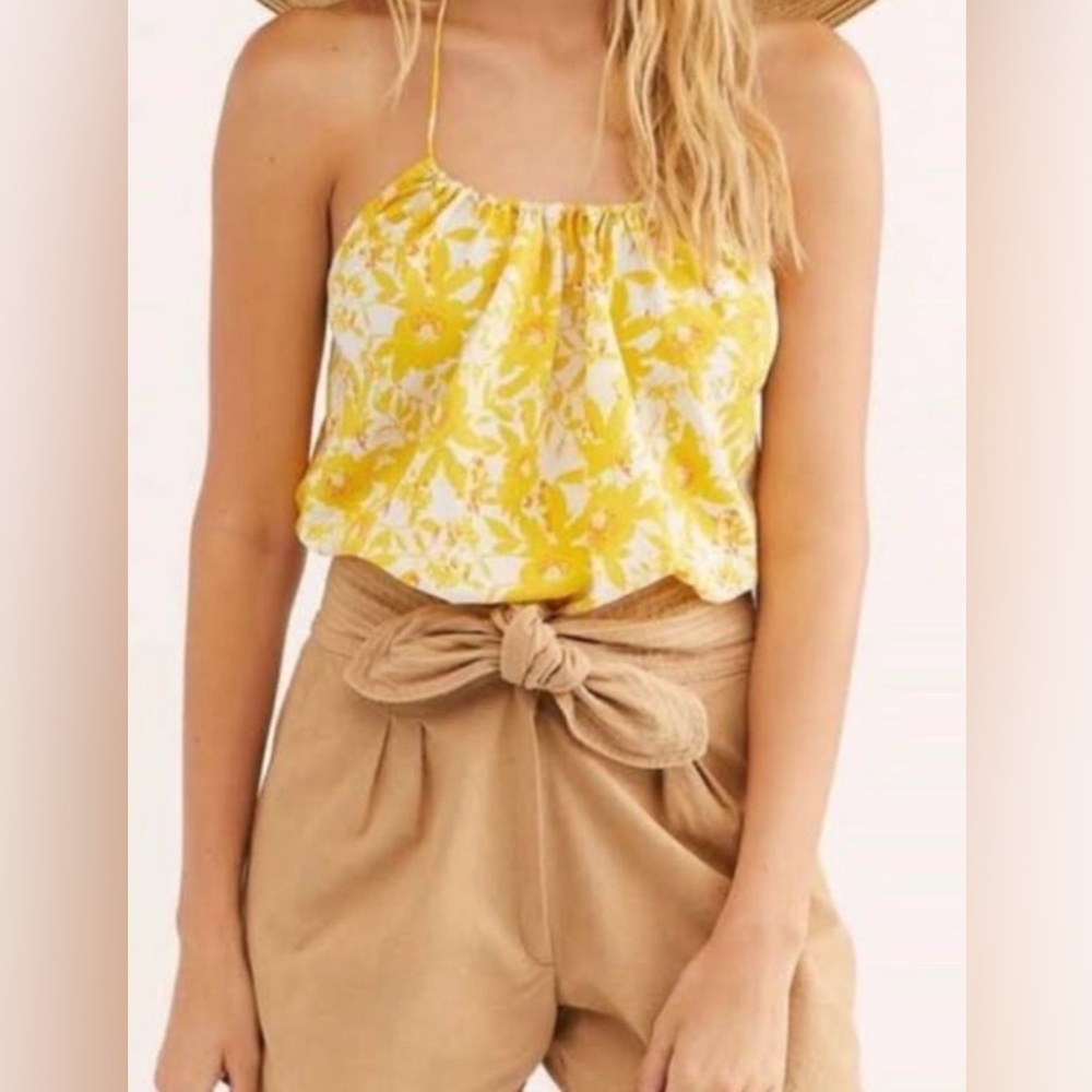 Intimately Free People Yellow Flower Bodysuit M